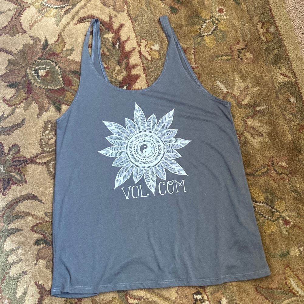 NWOT!  Volcom Charcoal Bohemian Tank Top with Mandala Design.